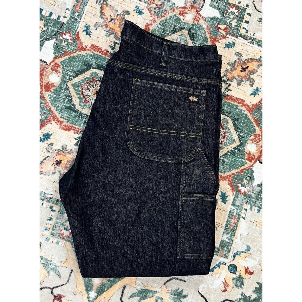 Dickies Men's Cargo Dark Blue Jeans Size 40 X 30 🤖 - Picture 6 of 8